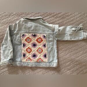 Zara Crochet Denim Jacket